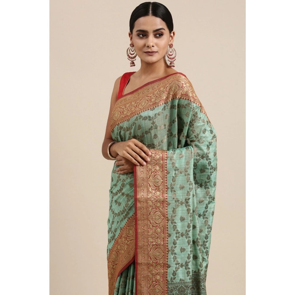 Graceful Chanderi Cotton Printed Saree With Blouse Piece