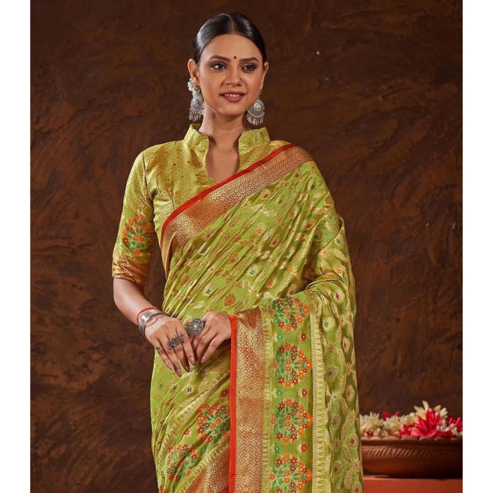 Stunning Organza Printed Saree With Blouse Piece