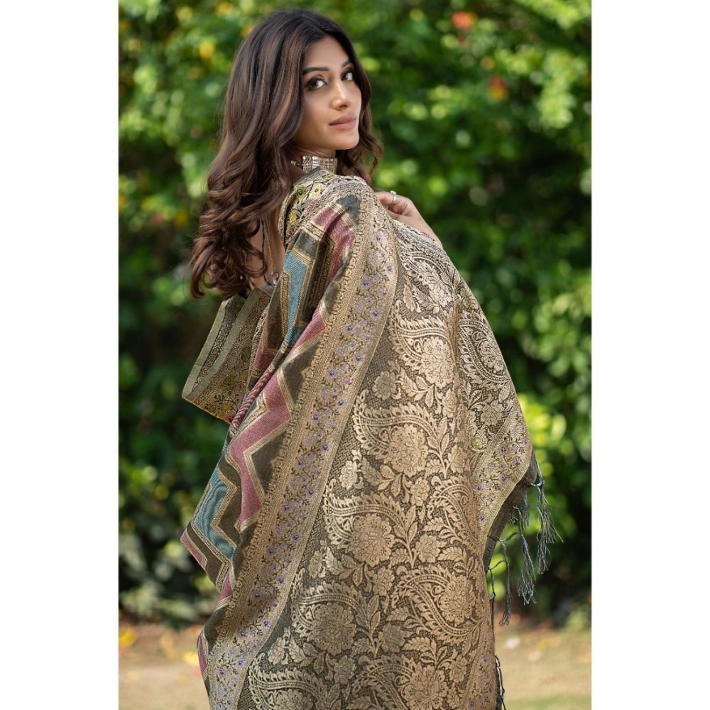 Stunning Organza Printed Saree With Blouse Piece