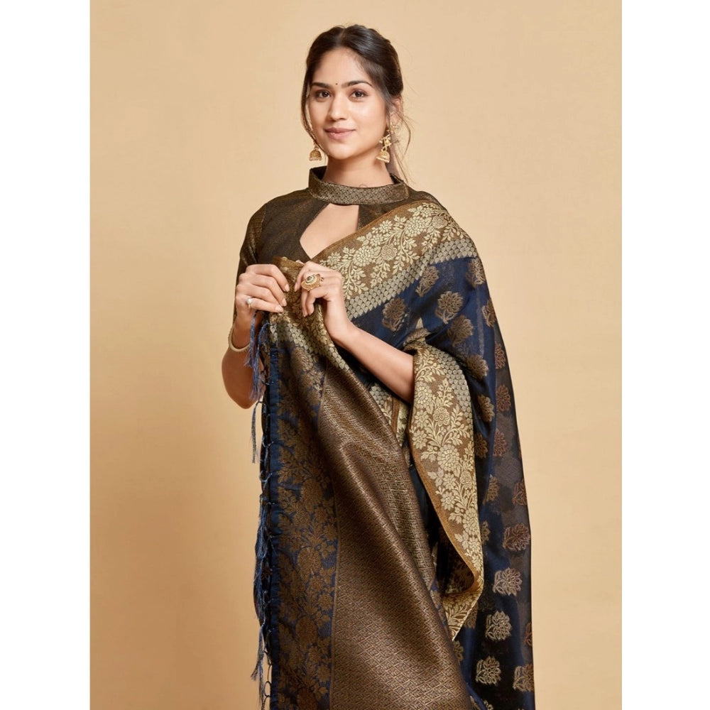 Graceful Chanderi Cotton Printed Saree With Blouse Piece