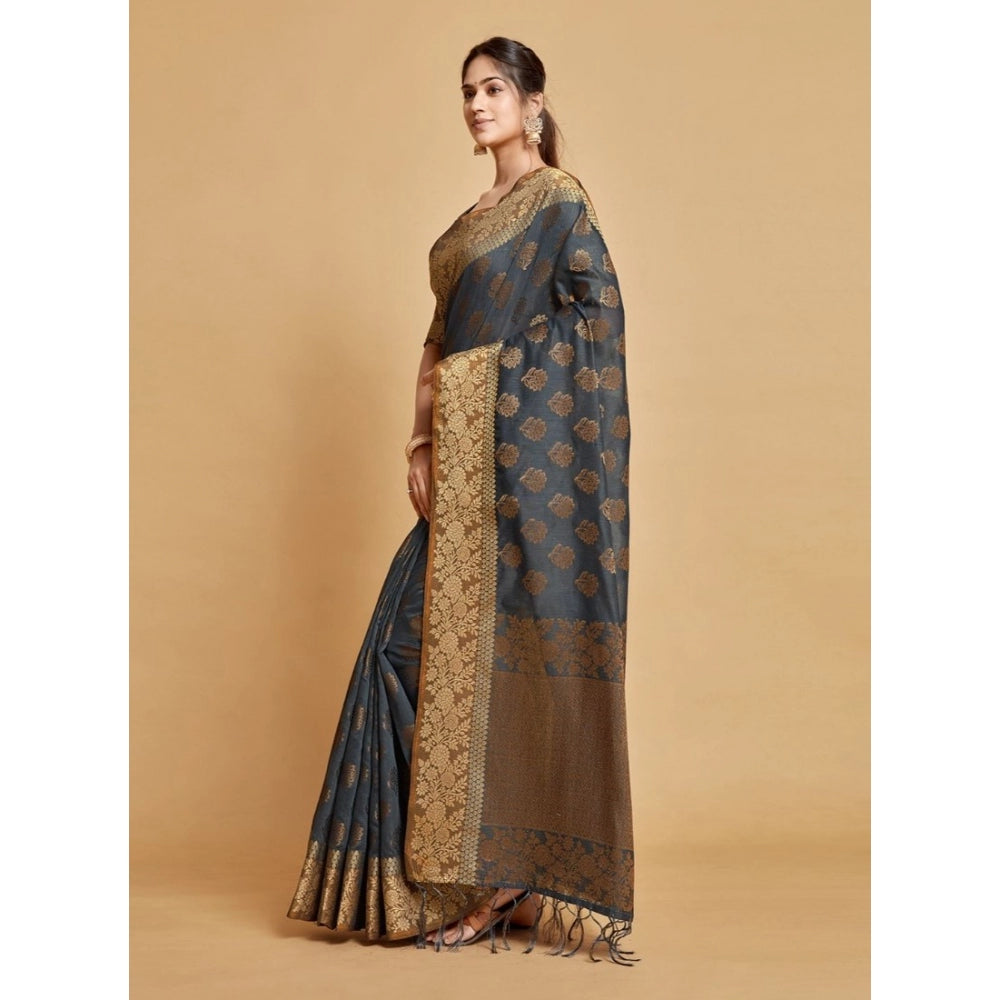 Graceful Chanderi Cotton Printed Saree With Blouse Piece