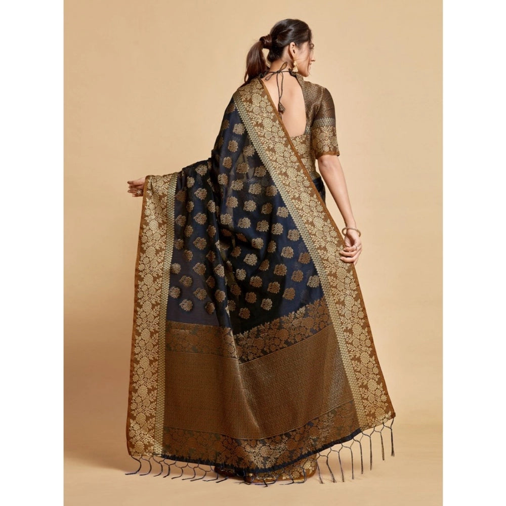 Graceful Chanderi Cotton Printed Saree With Blouse Piece