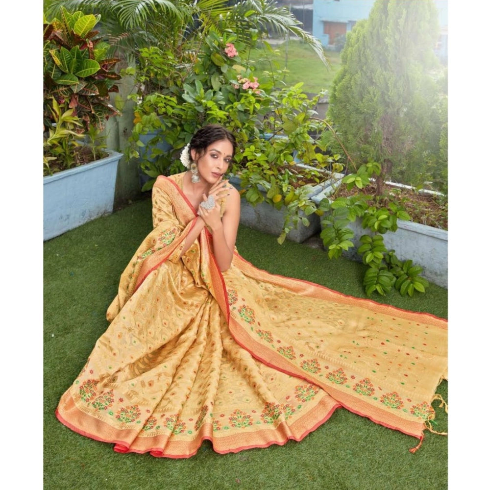 Stunning Organza Printed Saree With Blouse Piece