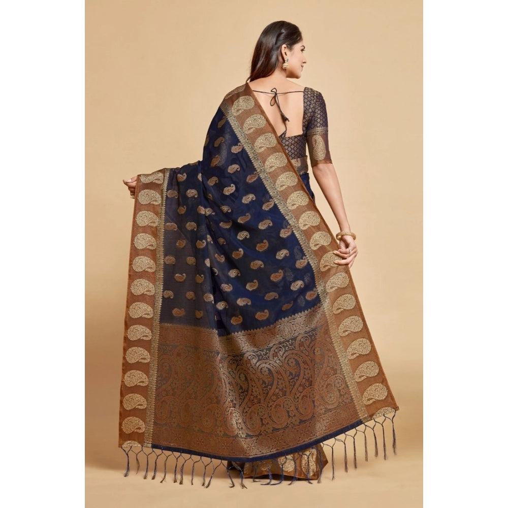 Graceful Chanderi Cotton Printed Saree With Blouse Piece