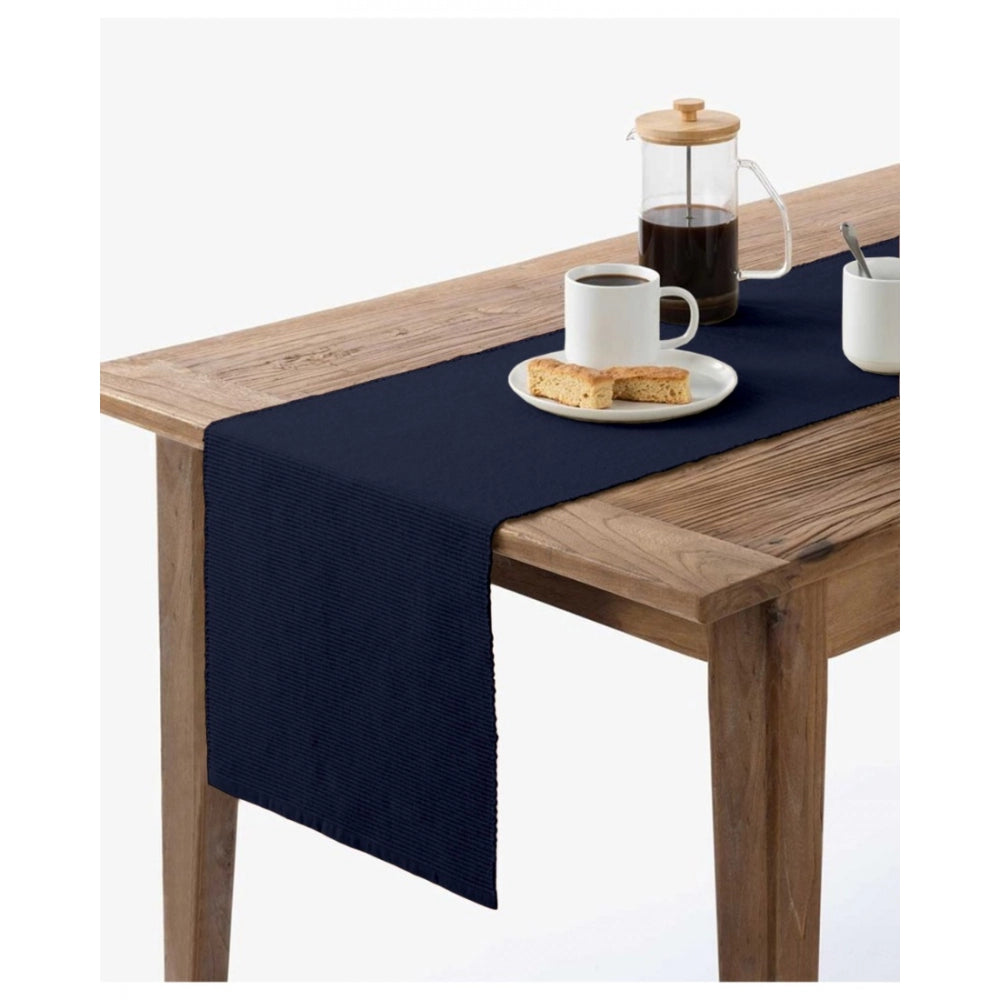 Elegant Ribbed Cotton Table Runners