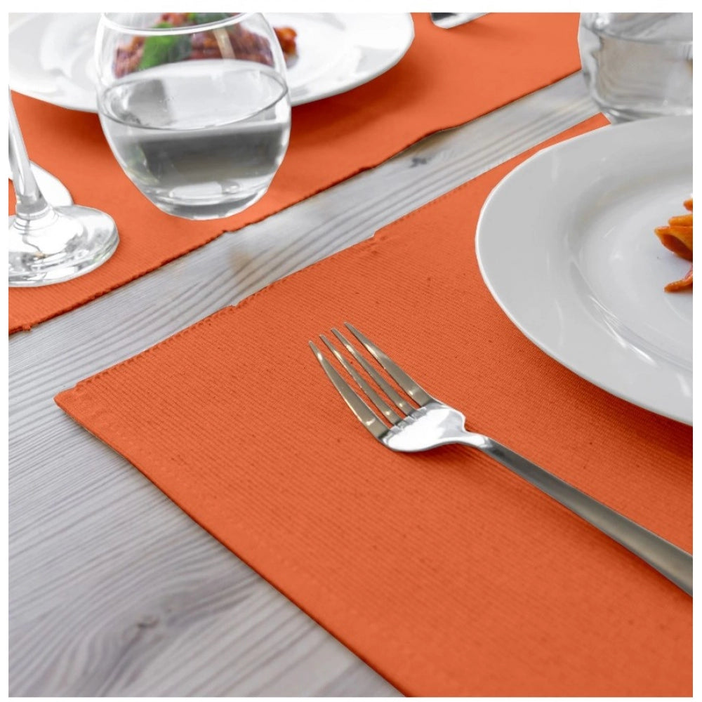 Elegant Ribbed Cotton Place Mats Sets