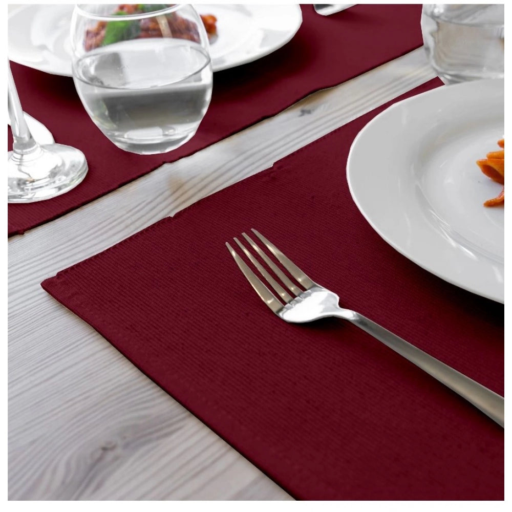 Elegant Ribbed Cotton Place Mats Sets