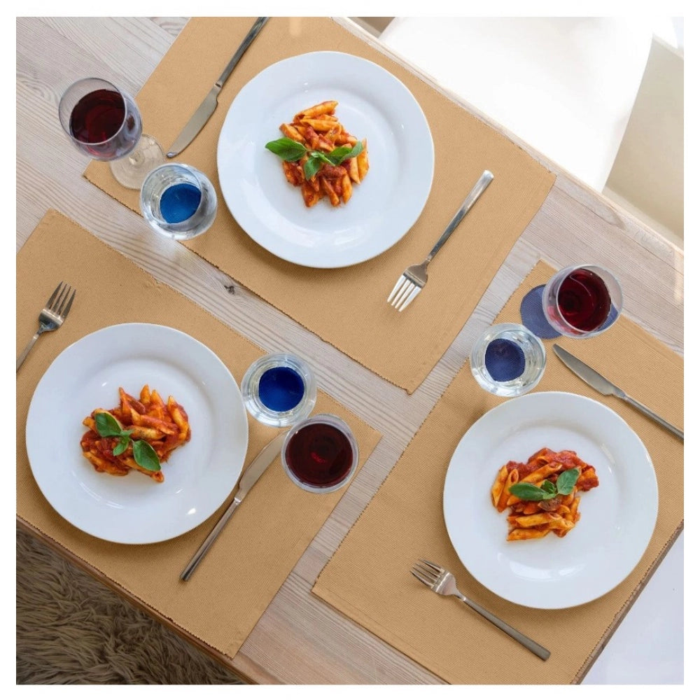 Elegant Ribbed Cotton Place Mats Sets