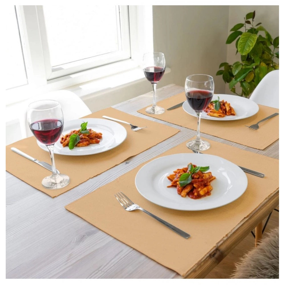 Elegant Ribbed Cotton Place Mats Sets