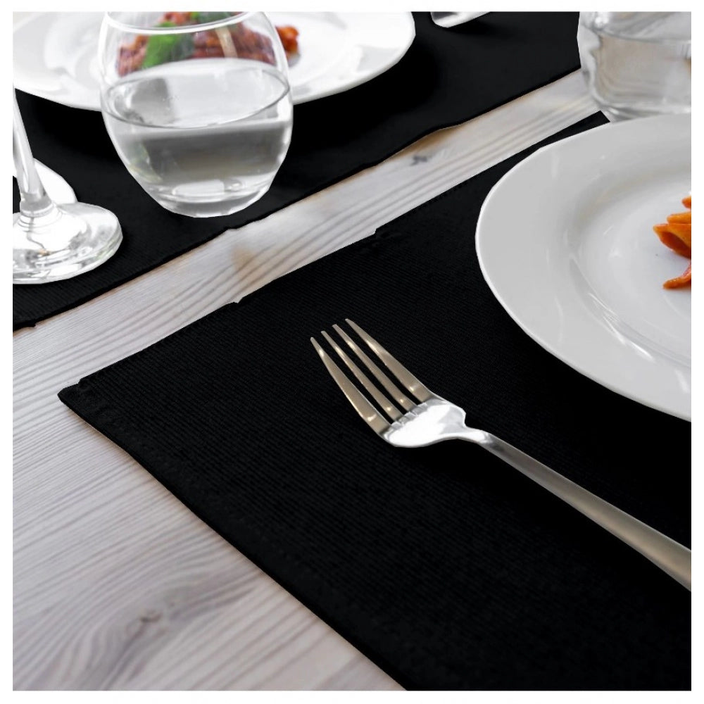 Elegant Ribbed Cotton Place Mats Sets