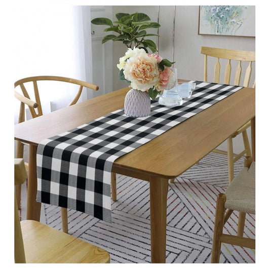 Attractive Checked Cotton Table Runners