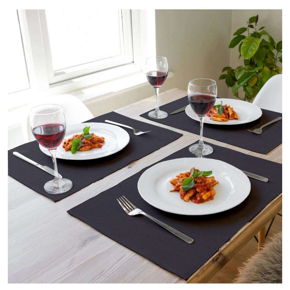 Elegant Ribbed Cotton Place Mats Sets