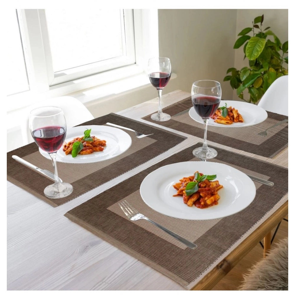 Elegant Ribbed Cotton Place Mats Sets