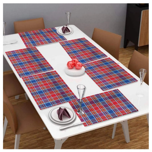 Attractive Checked Cotton Place Mats Sets