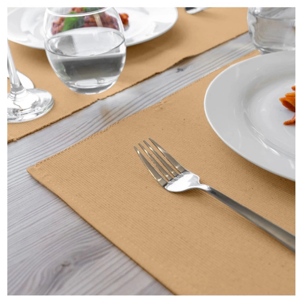 Elegant Ribbed Cotton Place Mats Sets