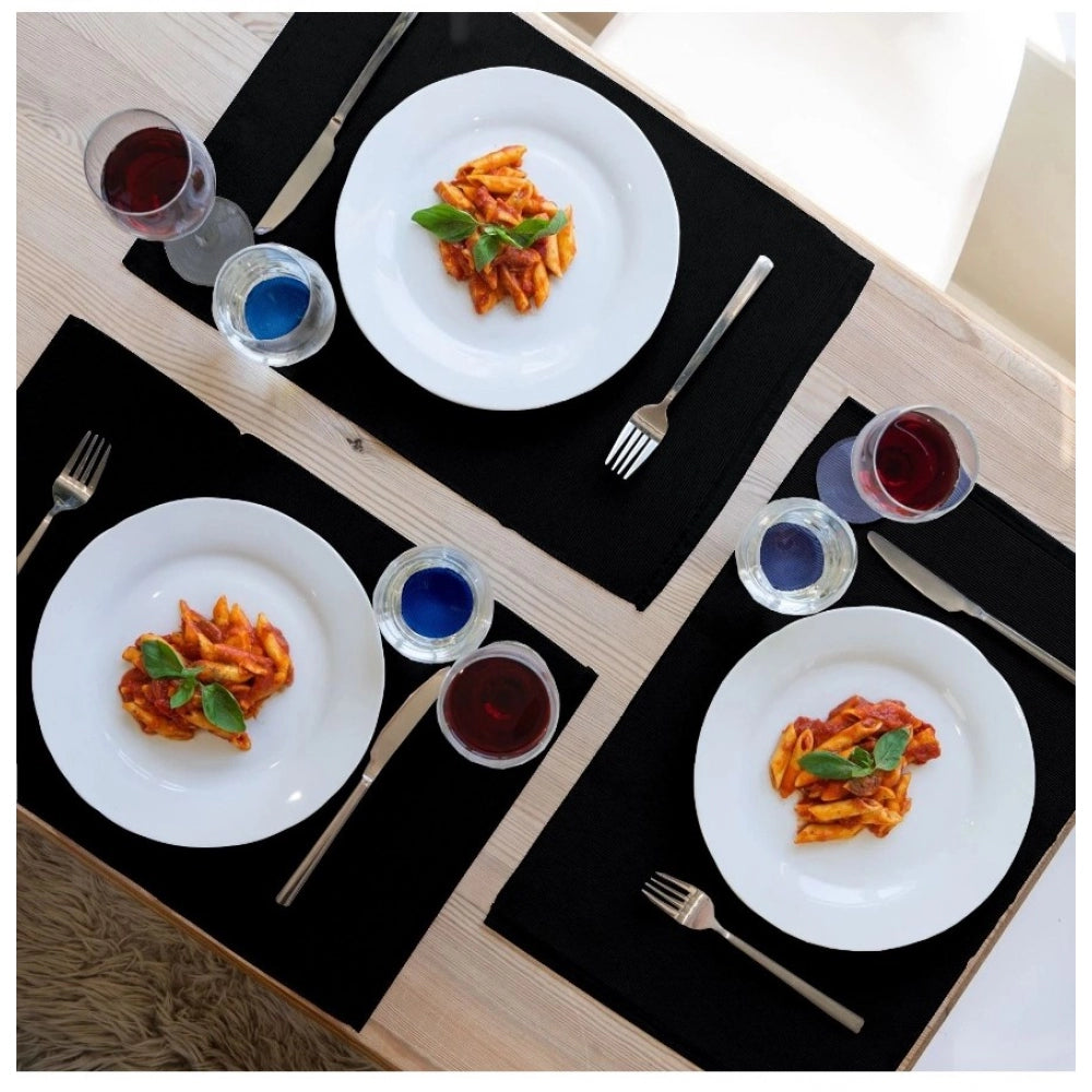 Elegant Ribbed Cotton Place Mats Sets