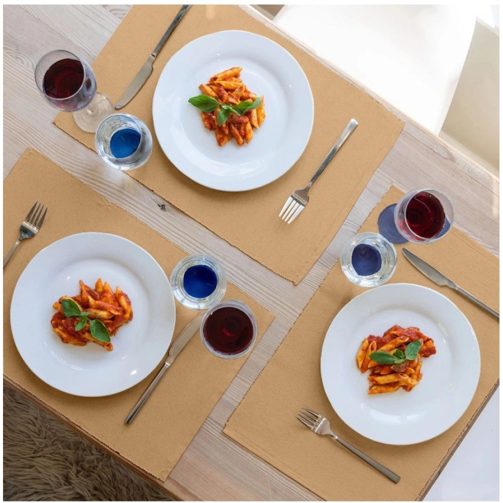 Elegant Ribbed Cotton Place Mats Sets