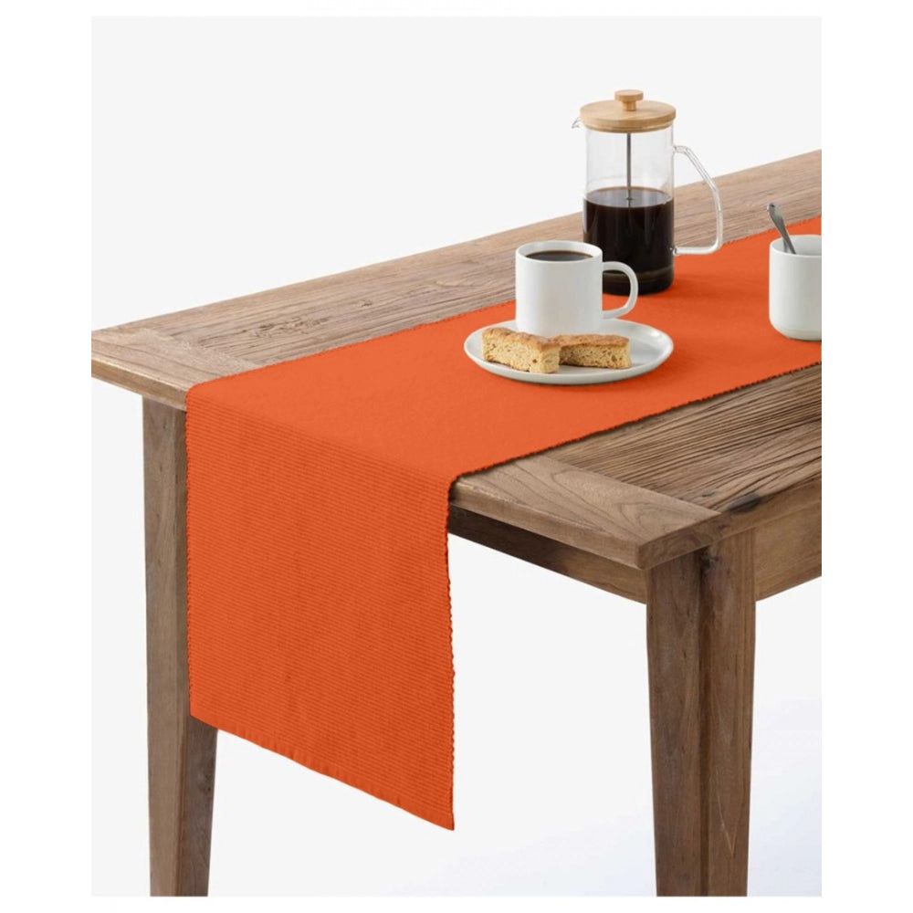 Elegant Ribbed Cotton Table Runners