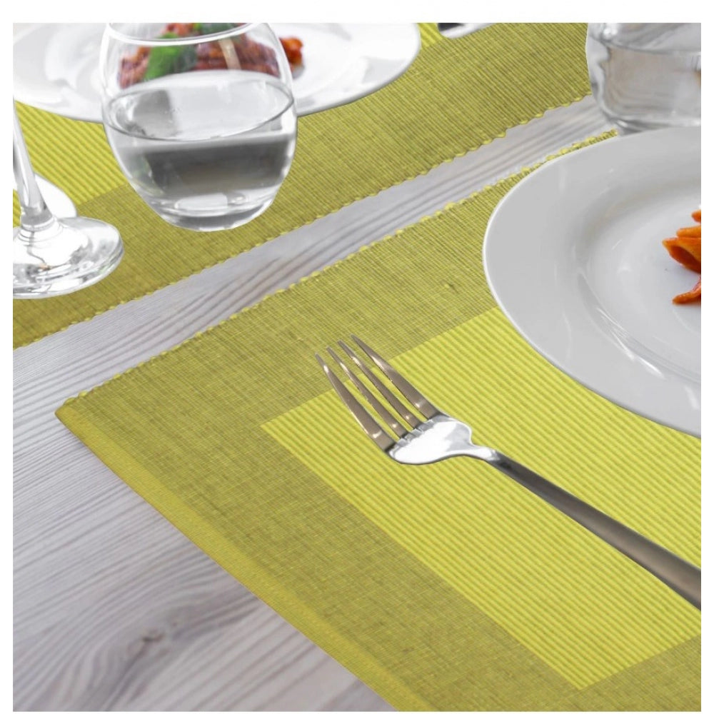 Elegant Ribbed Cotton Place Mats Sets