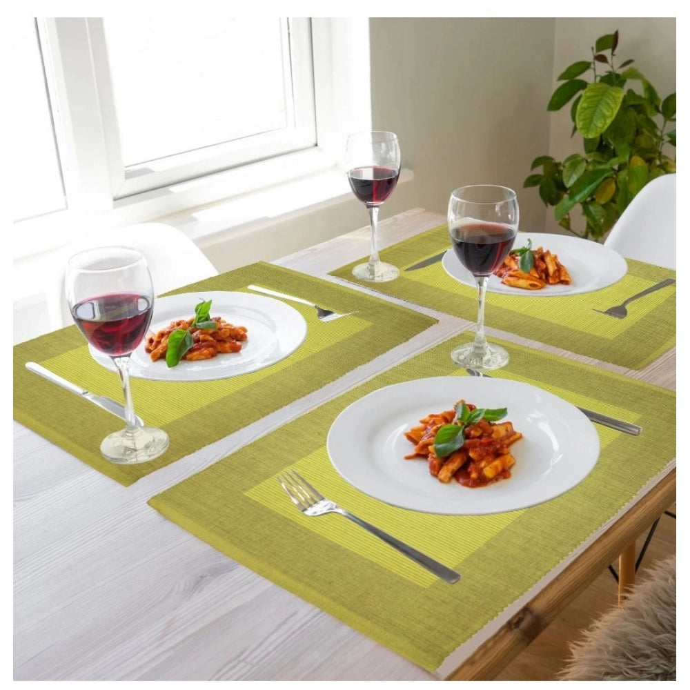 Elegant Ribbed Cotton Place Mats Sets