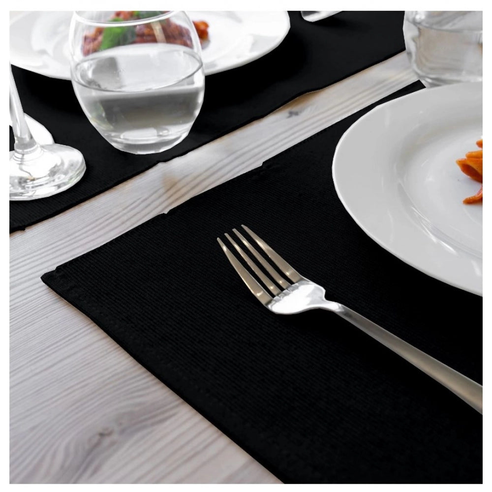 Elegant Ribbed Cotton Place Mats Sets