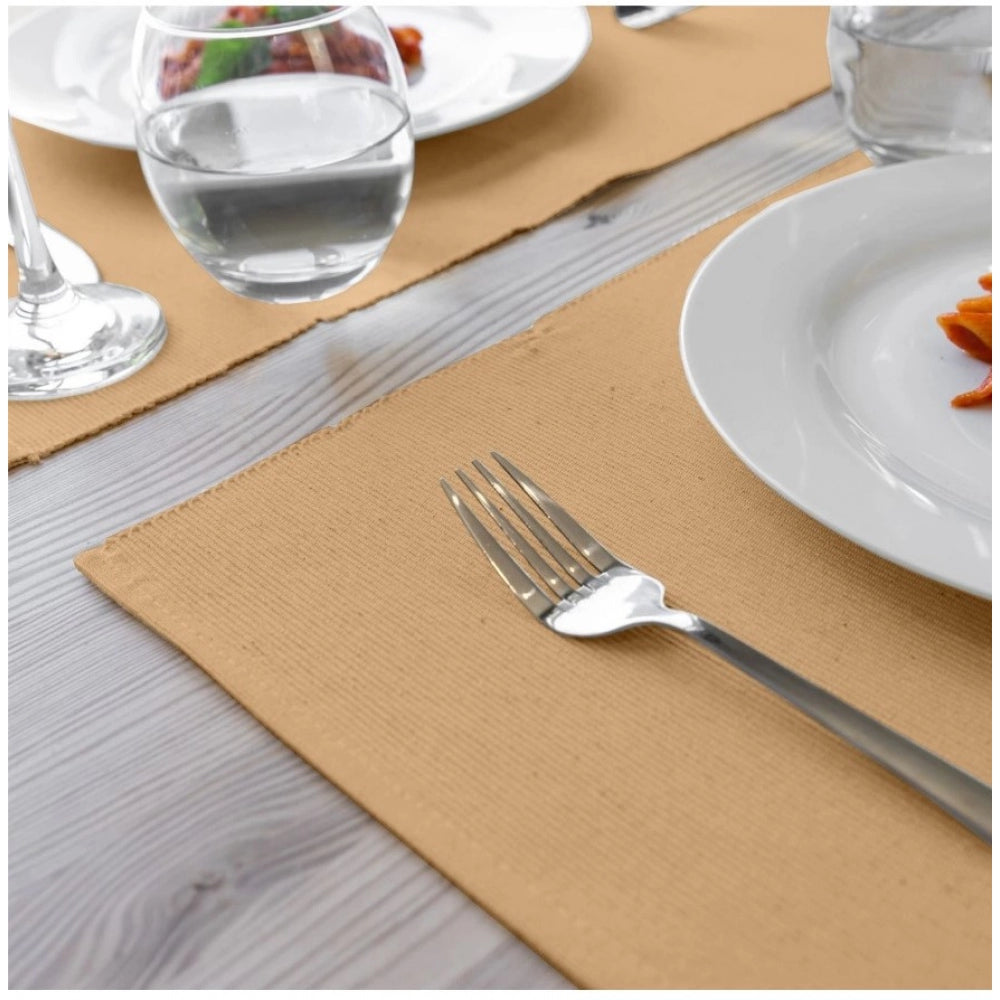 Elegant Ribbed Cotton Place Mats Sets