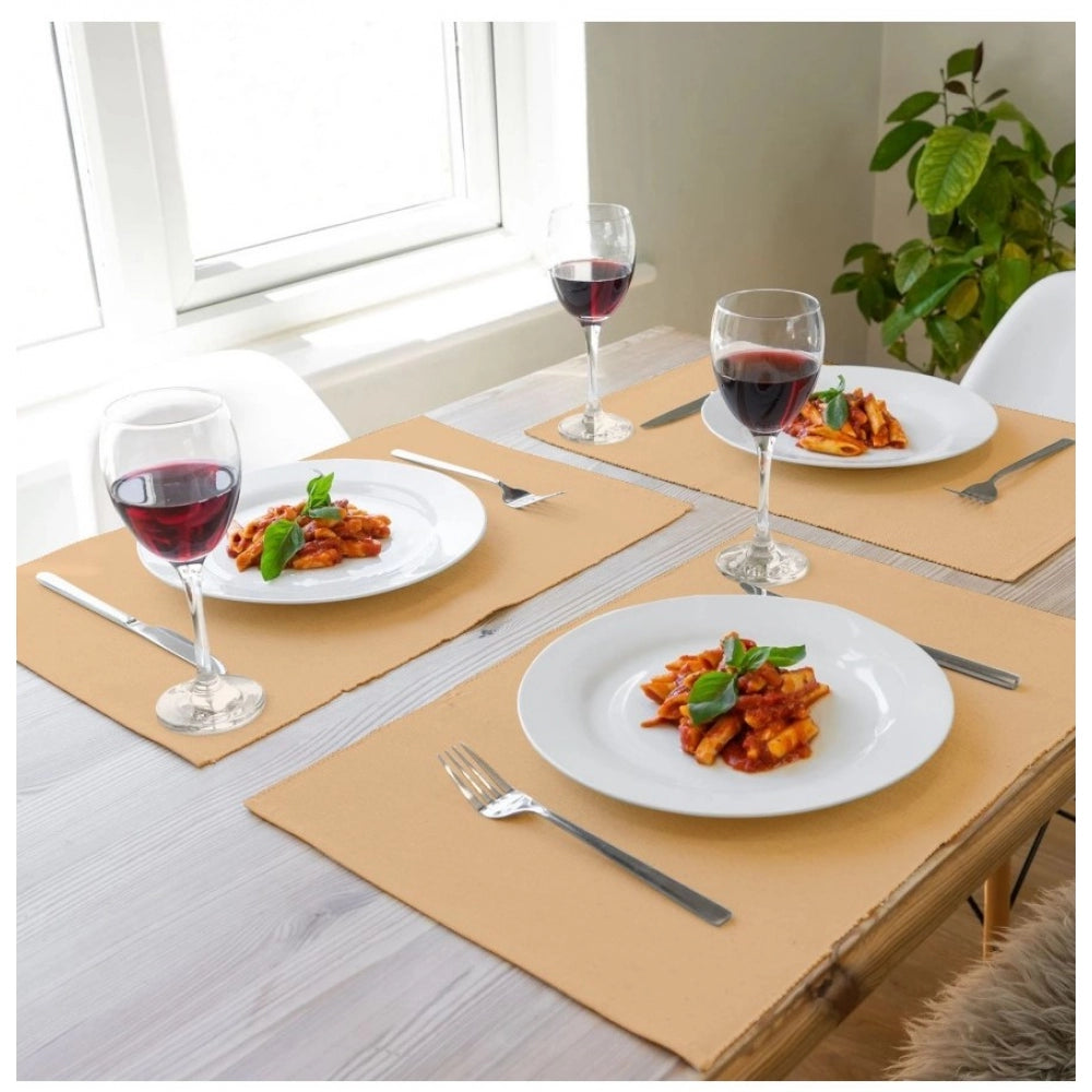 Elegant Ribbed Cotton Place Mats Sets