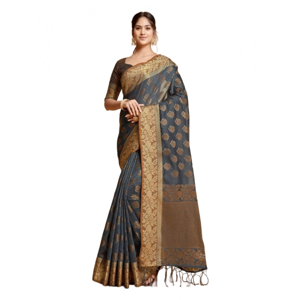 Graceful Chanderi Cotton Printed Saree With Blouse Piece