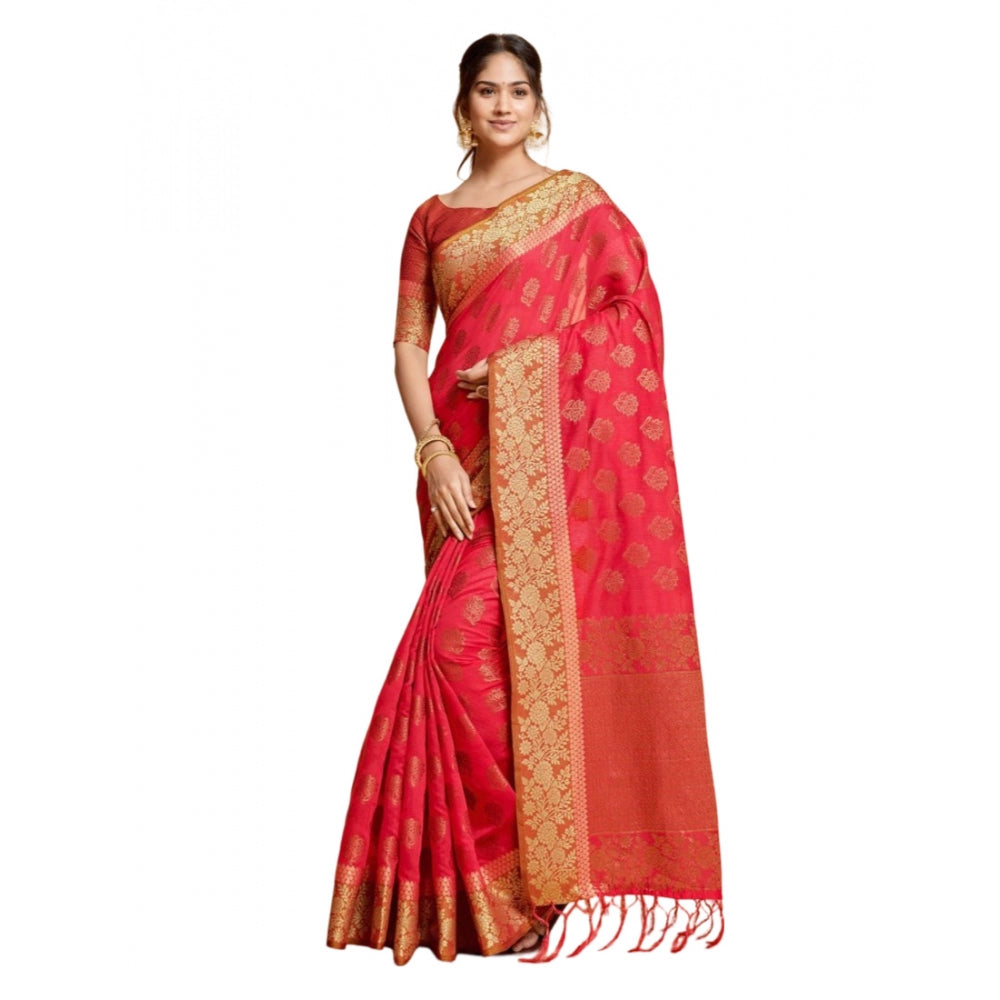 Graceful Chanderi Cotton Printed Saree With Blouse Piece