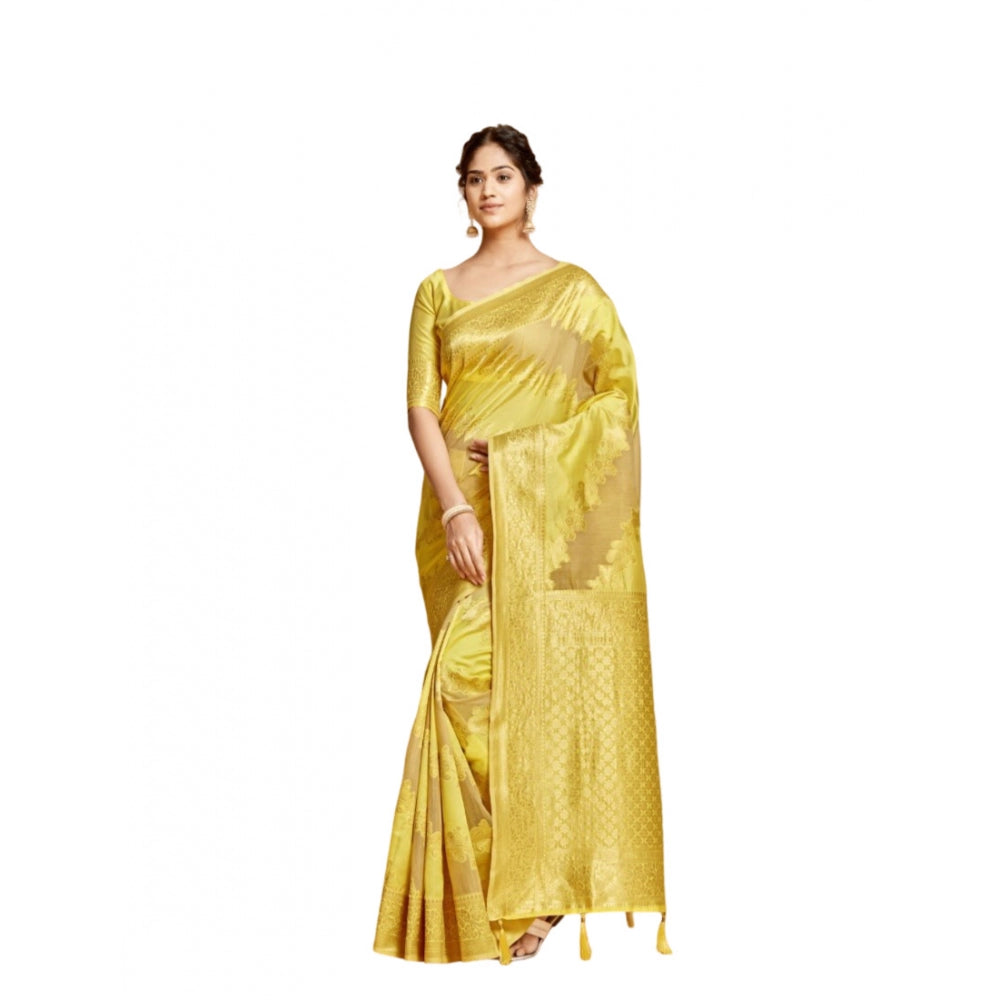 Designer Linen Printed Saree With Blouse Piece