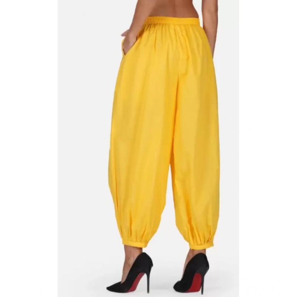 Stunning Cotton Cambric Solid Elastic Waist Patiala Harem Pants