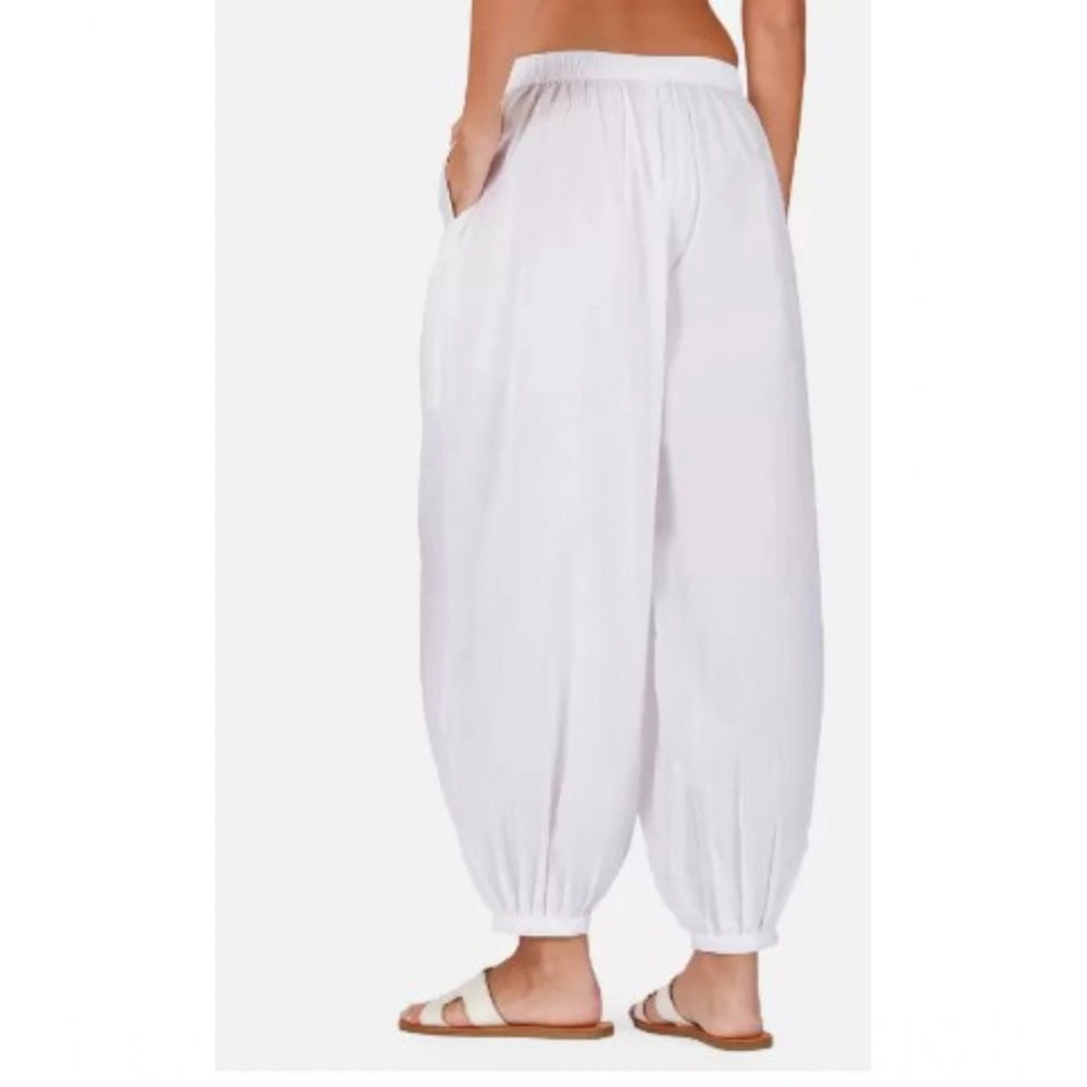 Stunning Cotton Cambric Solid Elastic Waist Patiala Harem Pants