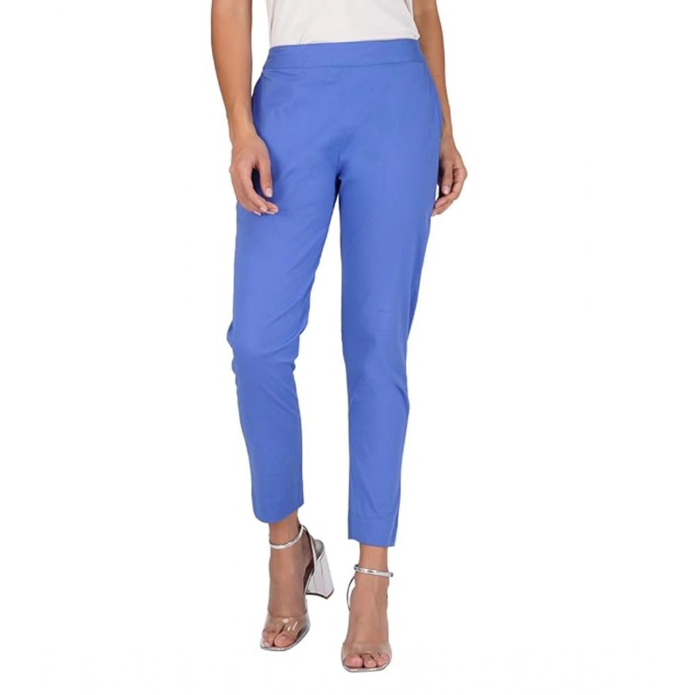 Beautiful Cotton Lycra Solid Trouser Pants