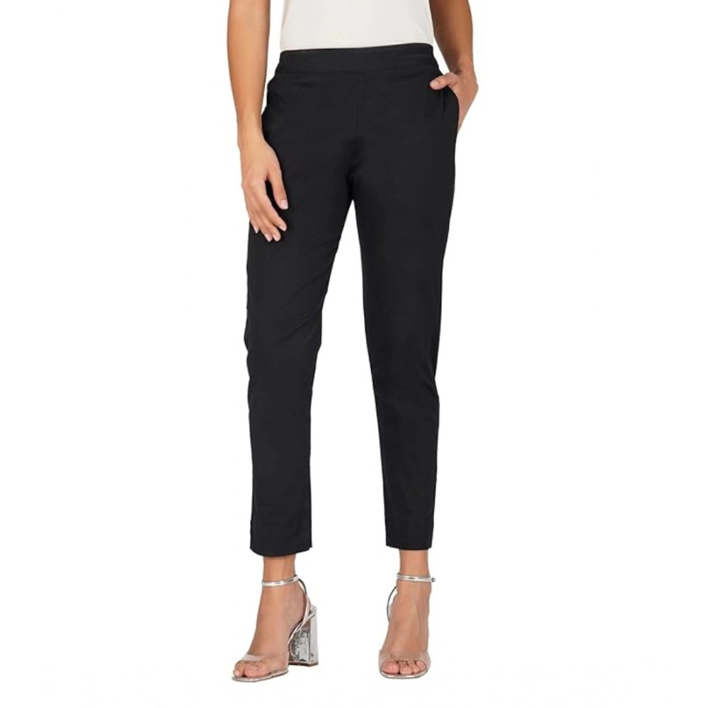 Beautiful Cotton Lycra Solid Trouser Pants