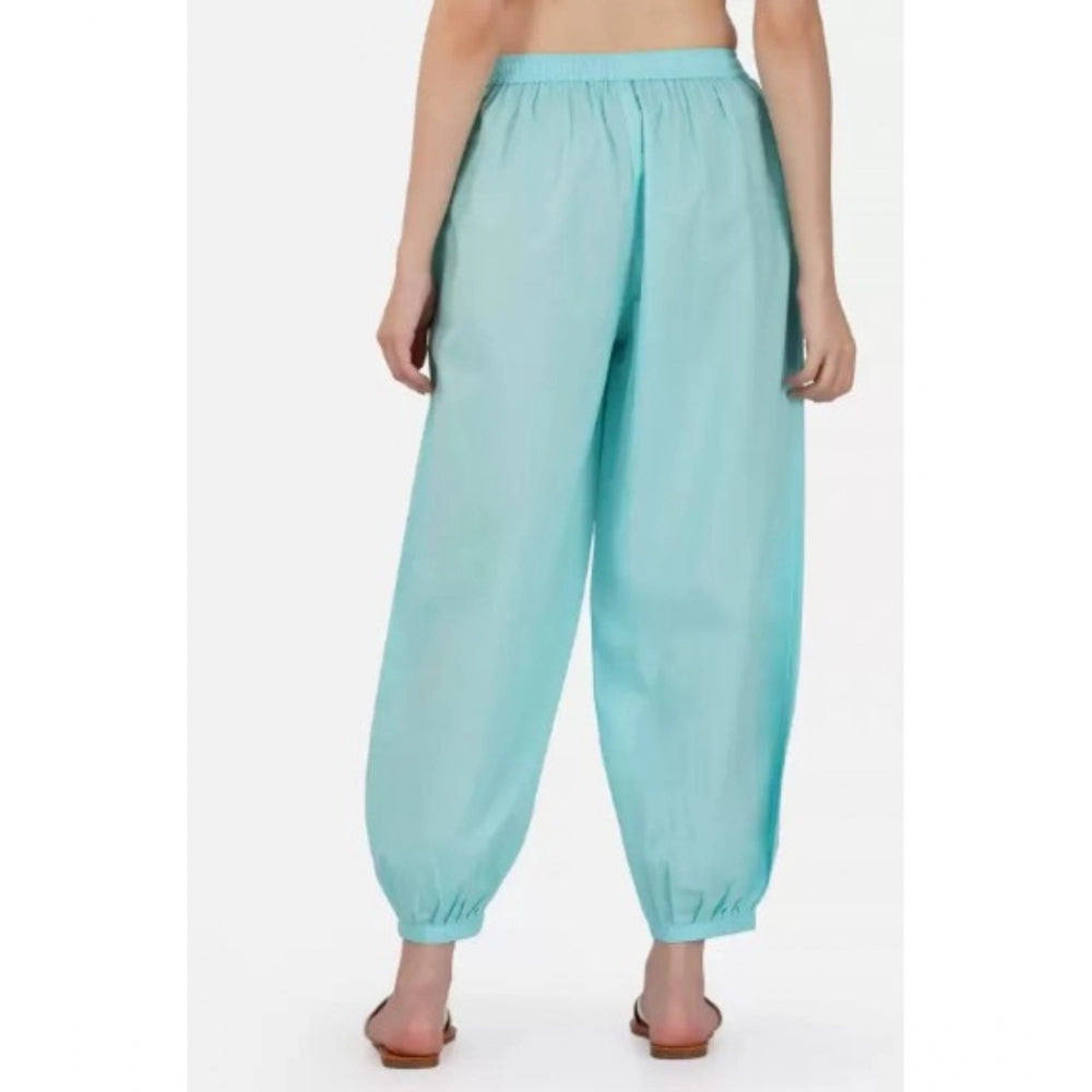 Stunning Cotton Cambric Solid Elastic Waist Patiala Harem Pants