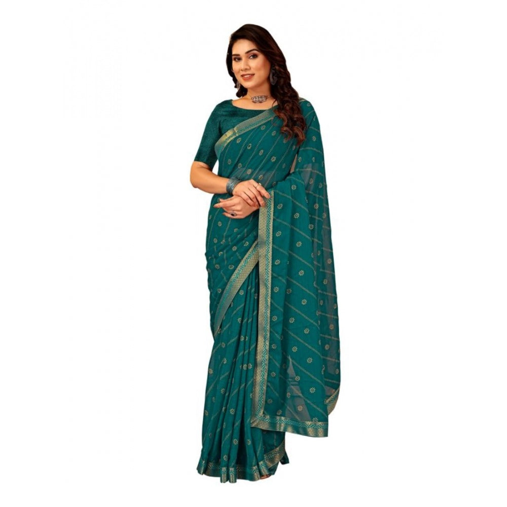 Ethnic Zomto Bandhani Saree With Blouse Piece