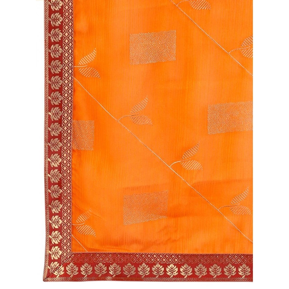 Versatile Zomto Patta Chiffon Saree With Blouse Piece