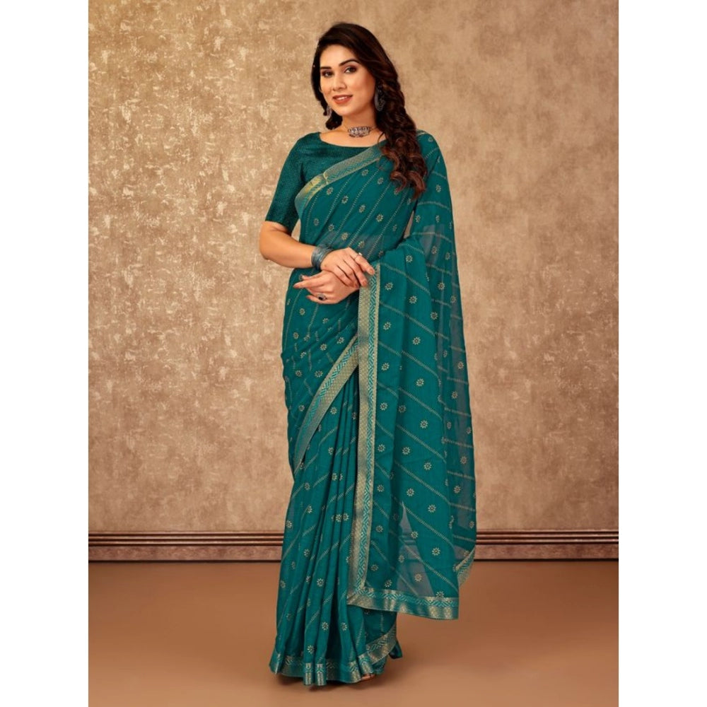 Ethnic Zomto Bandhani Saree With Blouse Piece