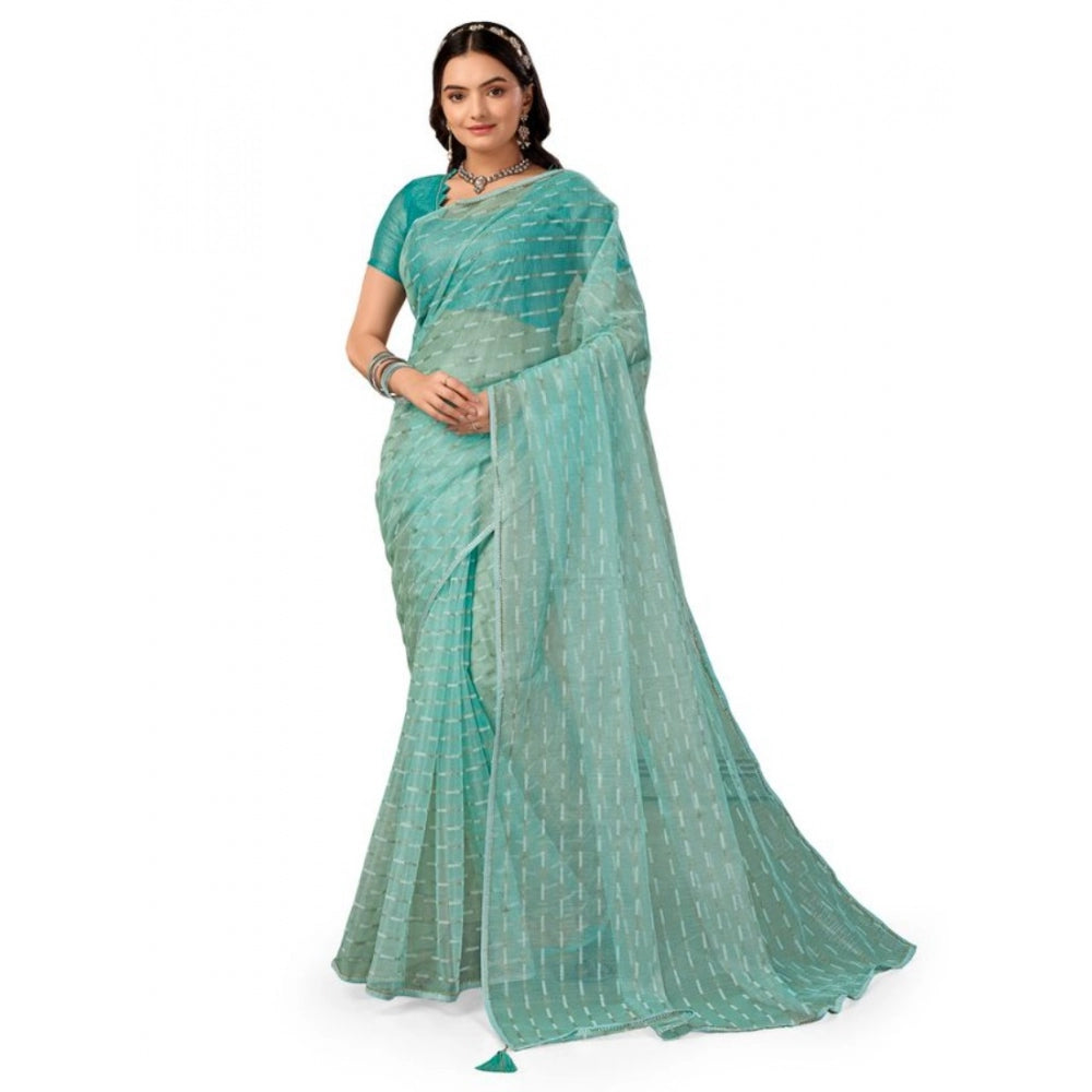 Sensational Linen Line Saree With Blouse Piece