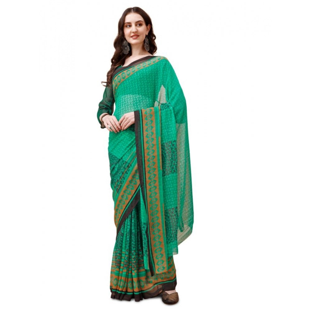 Fashionable Weightless Floral Printed Saree With Blouse Piece