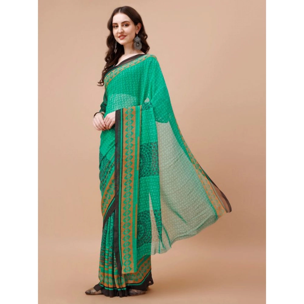 Fashionable Weightless Floral Printed Saree With Blouse Piece