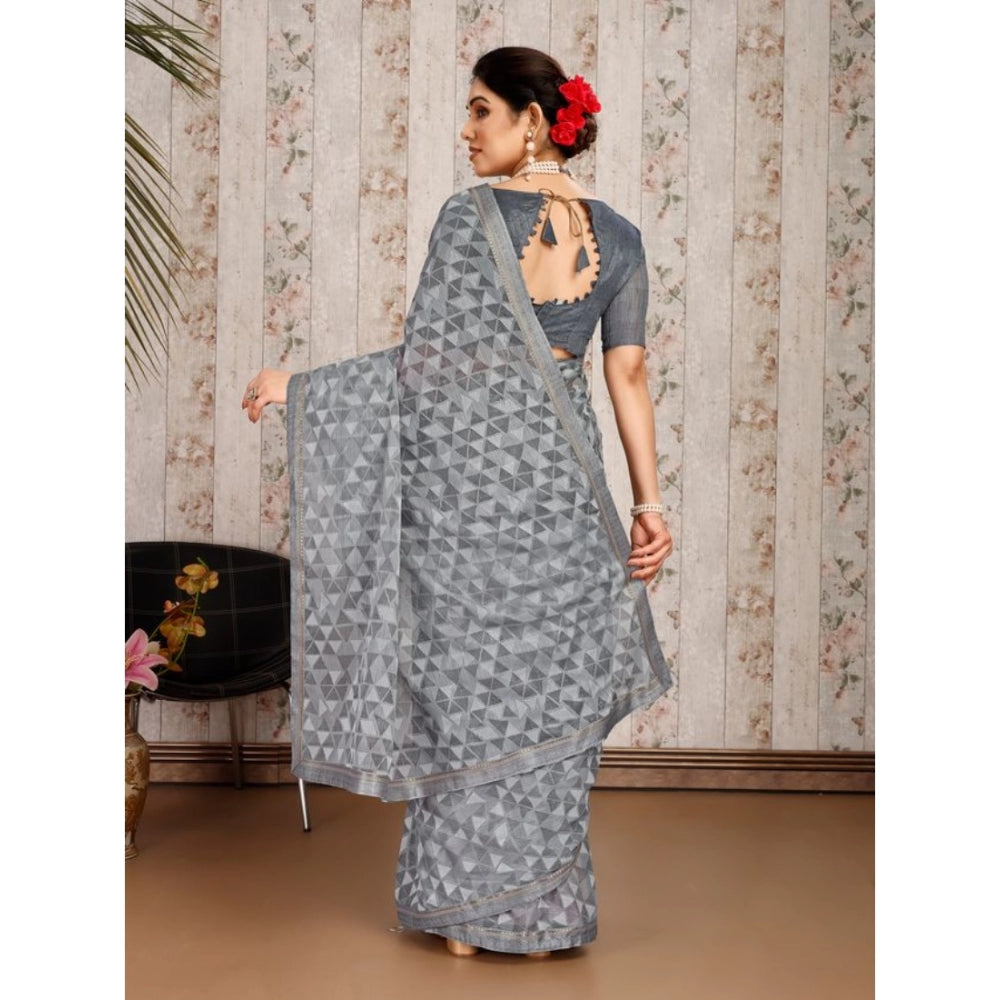 Elegant Zomto Printed Saree With Blouse Piece