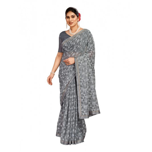 Elegant Zomto Printed Saree With Blouse Piece