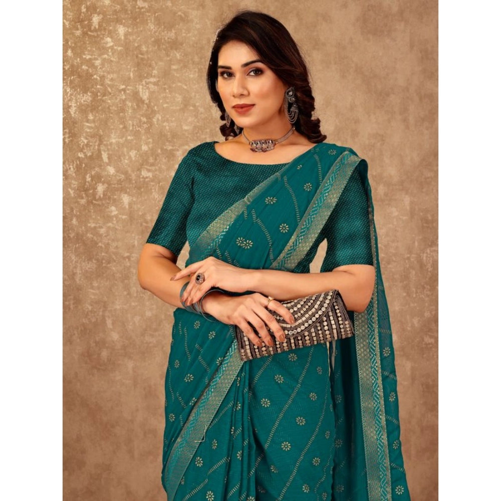 Ethnic Zomto Bandhani Saree With Blouse Piece