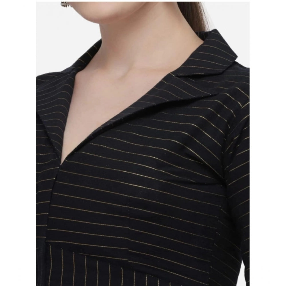 Designer Cotton Striped Readymade Blouse