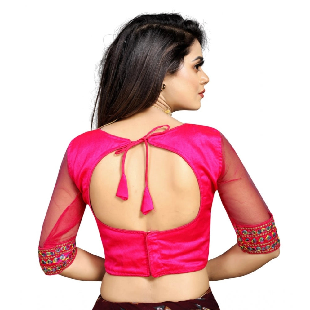 Adorable Phantom Silk Embroidered Readymade Blouse