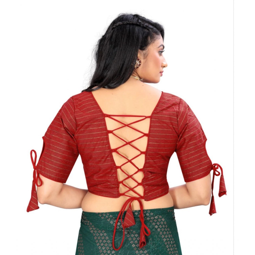 Designer Cotton Thread Work Readymade Blouse