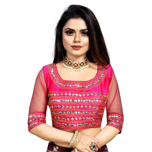 Adorable Phantom Silk Embroidered Readymade Blouse