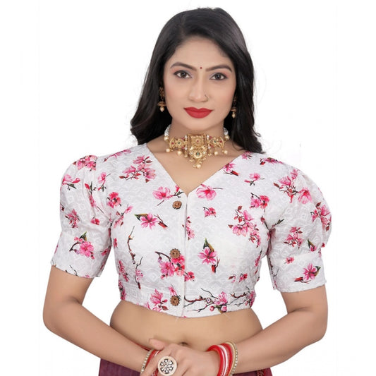 Attractive Cotton Blend Floral Readymade Blouse