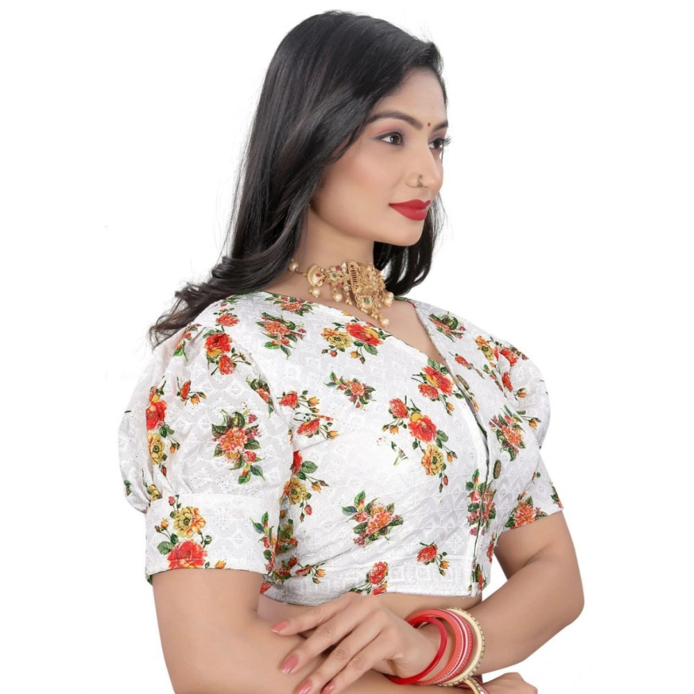 Attractive Cotton Blend Floral Readymade Blouse